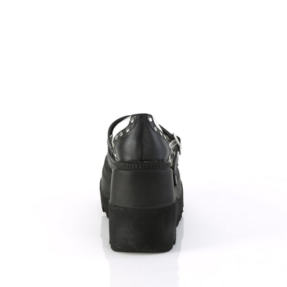 SHAKER-27 *4 1/2" Wedge PF Double Strap Maryjane