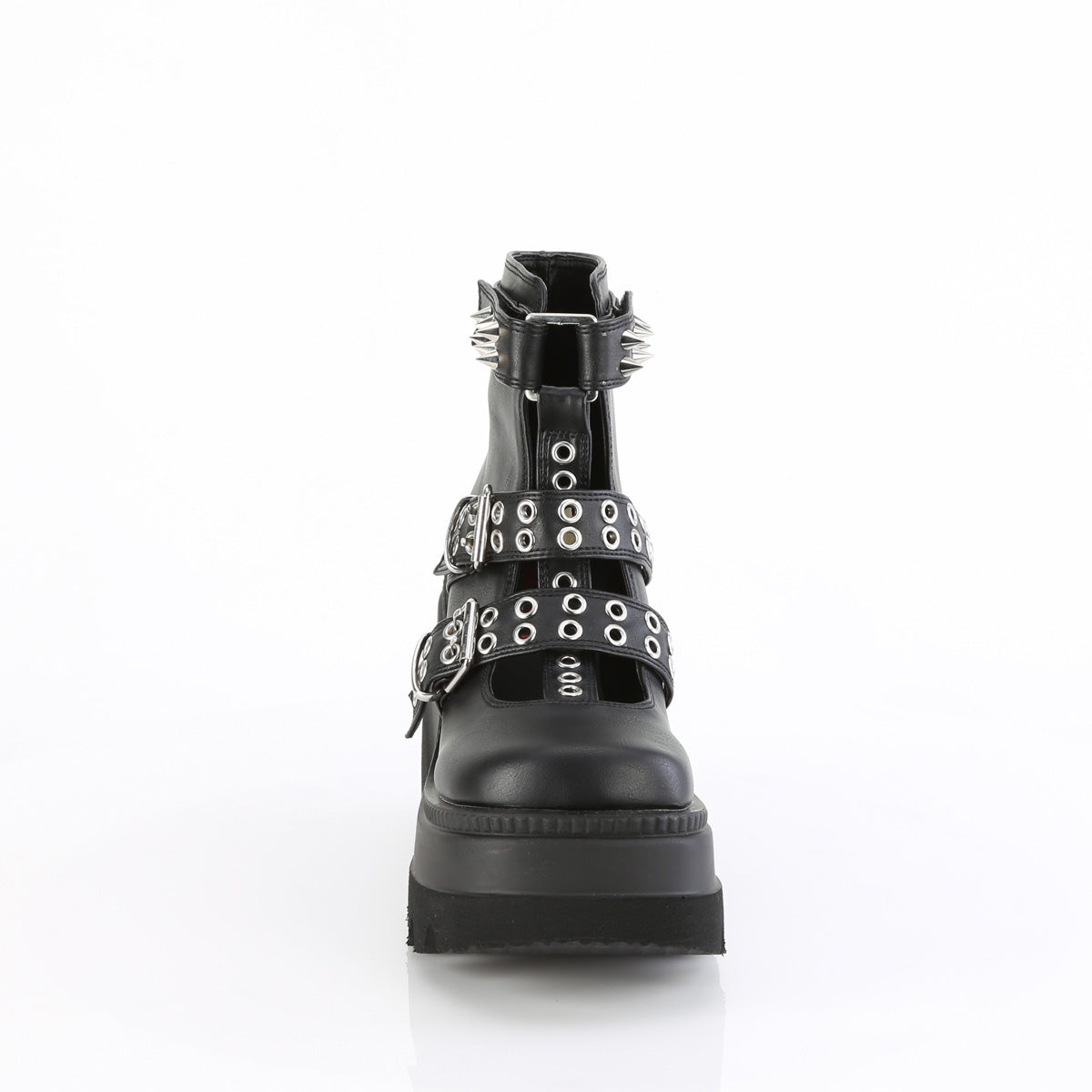 SHAKER-62 *4 1/2" Wedge Platform Cage Bootie, Back Zip
