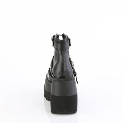 SHAKER-62 *4 1/2" Wedge Platform Cage Bootie, Back Zip