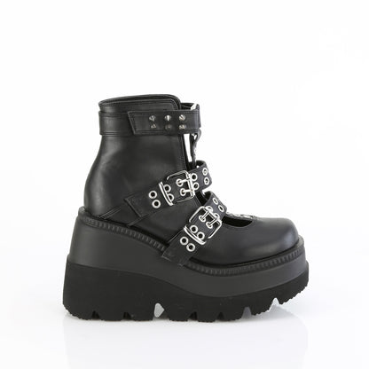 SHAKER-62 *4 1/2" Wedge Platform Cage Bootie, Back Zip