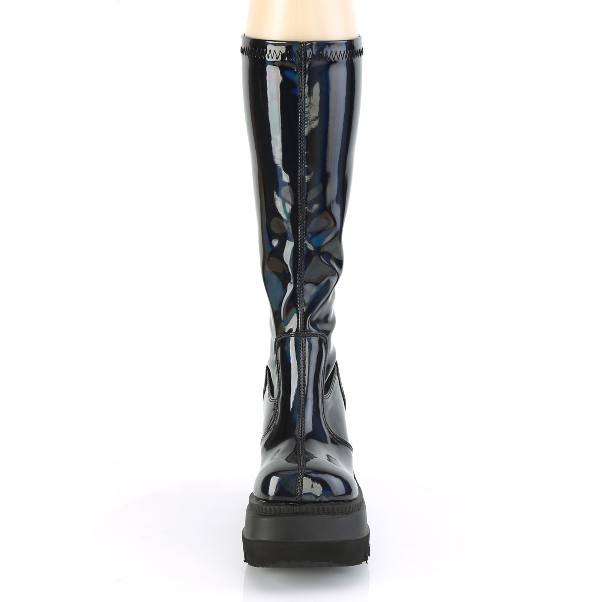 SHAKER-65 4 1/2" Wedge PF STR Knee High Boot, Back Zip