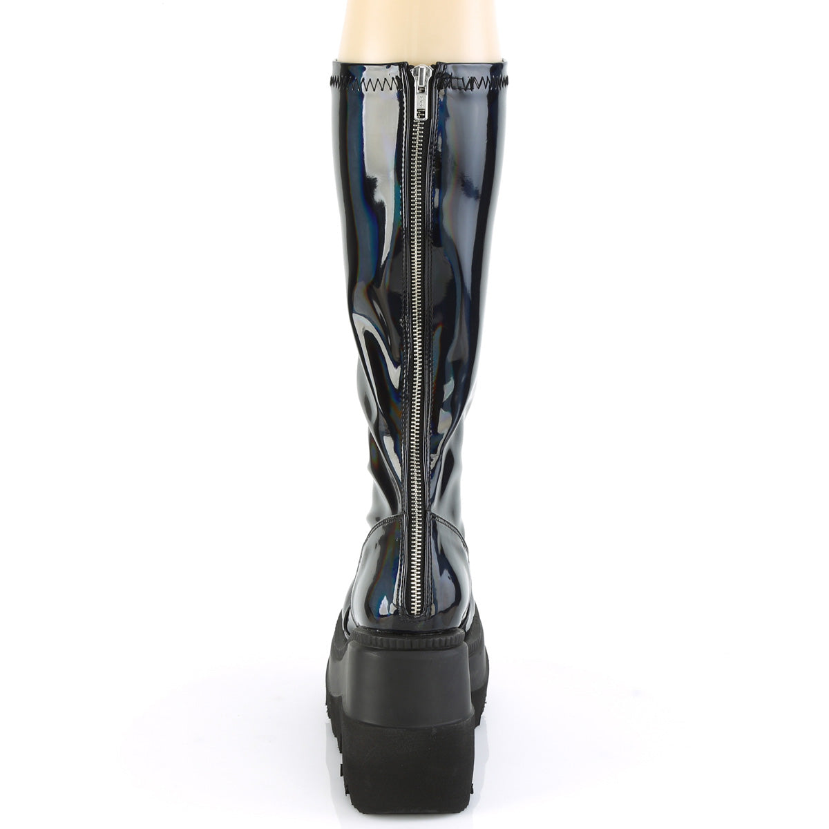 SHAKER-65 4 1/2" Wedge PF STR Knee High Boot, Back Zip
