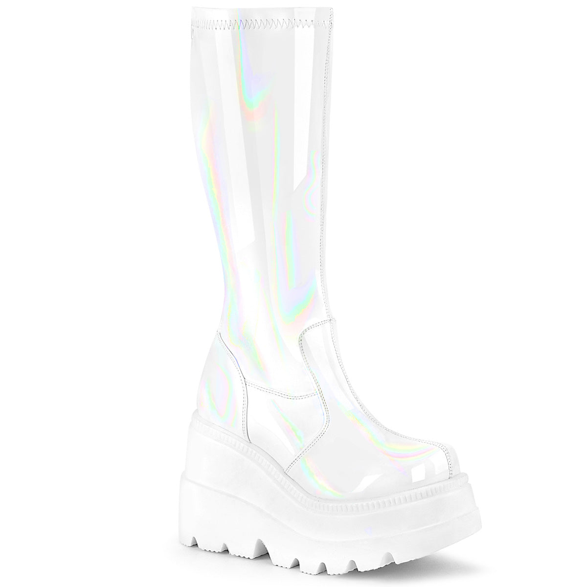 SHAKER-65 4 1/2" Wedge PF STR Knee High Boot, Back Zip