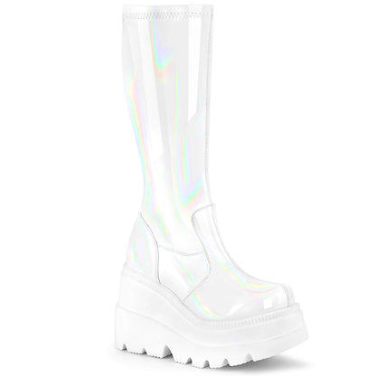 SHAKER-65 4 1/2" Wedge PF STR Knee High Boot, Back Zip