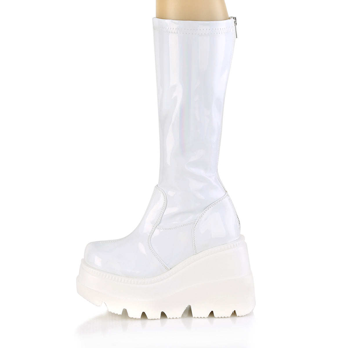 SHAKER-65 4 1/2" Wedge PF STR Knee High Boot, Back Zip