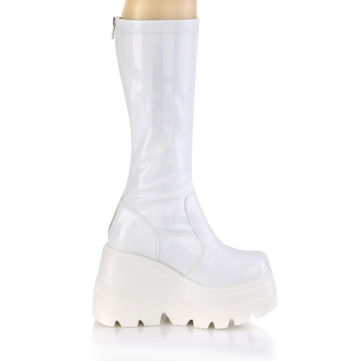 SHAKER-65 4 1/2" Wedge PF STR Knee High Boot, Back Zip