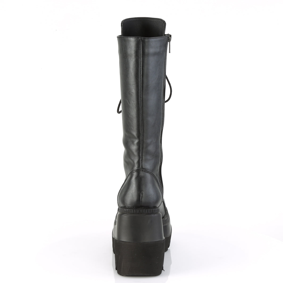 SHAKER-72 4 1/2" Wedge PF Lace-Up Mid-Calf Boot, Side Zip