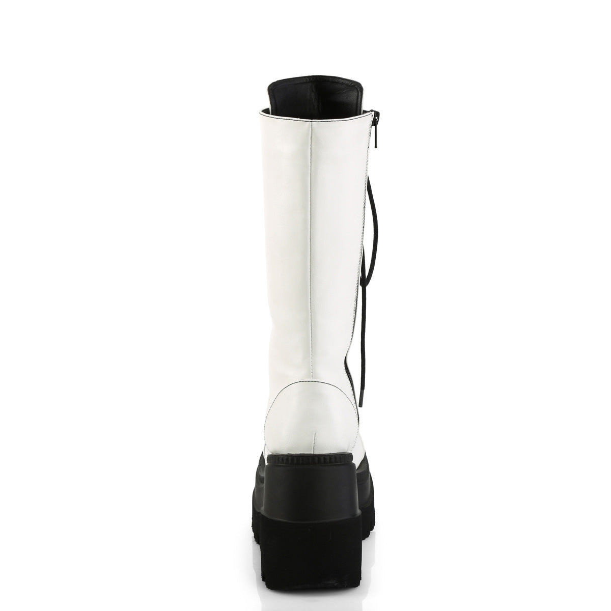 SHAKER-72 **4 1/2" Wedge PF Lace-Up Mid-Calf Boot, Side Zip