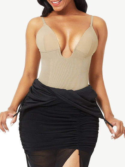 Women’s Low-Back Shapewear Backless Strapless Bridal Bodysuit