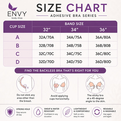 Silicone Adhesive Bra with 3 Pairs Reusable Silicone Nipple Covers – Strapless Sticky Push Up Bra for Women, Invisible Backless Bra for Deep V Dresses, Wedding, Backless & Strapless Outfits