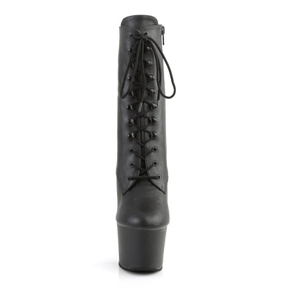 SKY-1020 *7" Heel, 2 3/4" PF Lace-Up Front Ankle Boot, Side Zip