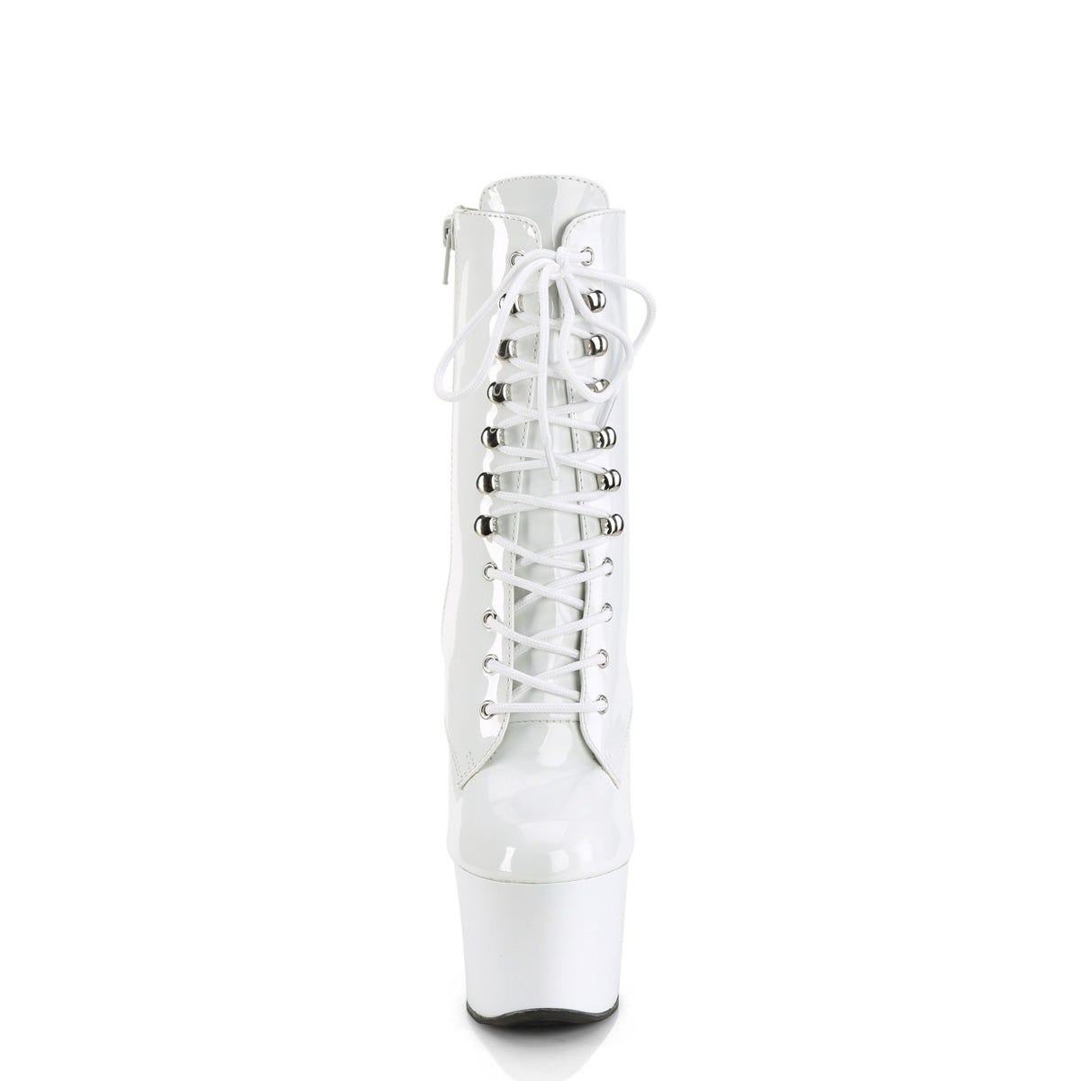 SKY-1020 *7" Heel, 2 3/4" PF Lace-Up Front Ankle Boot, Side Zip