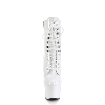 SKY-1020 *7" Heel, 2 3/4" PF Lace-Up Front Ankle Boot, Side Zip