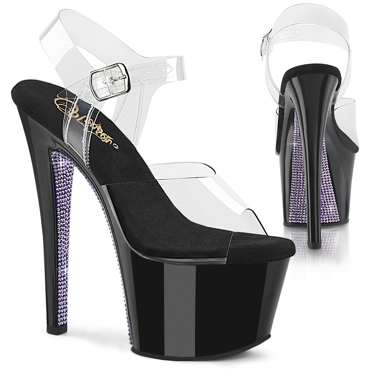 SKY-308CRS 7" Heel, 2 3/4" PF Ankle Strap Sandal