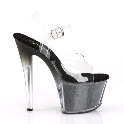 SKY-308G-T *7" Heel, 2 3/4" PF Ankle Strap Sandal w/ Tinted Heel