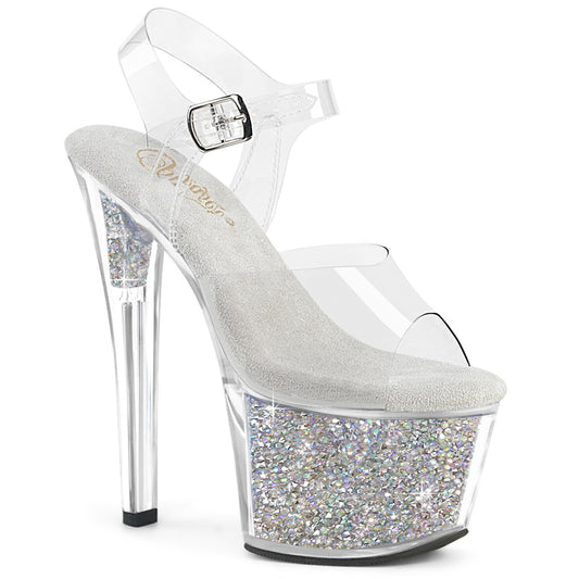 SKY-308RSI 7" Heel, 2 3/4" PF Ankle Strap Sandal w/RS Inserts