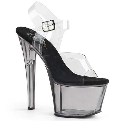 SKY-308T 7" Heel, 2 3/4" Tinted PF Ankle Strap Sandal