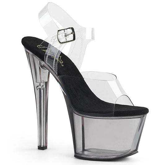 SKY-308T 7" Heel, 2 3/4" Tinted PF Ankle Strap Sandal