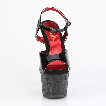 SKY-309 **7" Heel, 2 3/4" PF Two Tone Ankle Strap Sandal