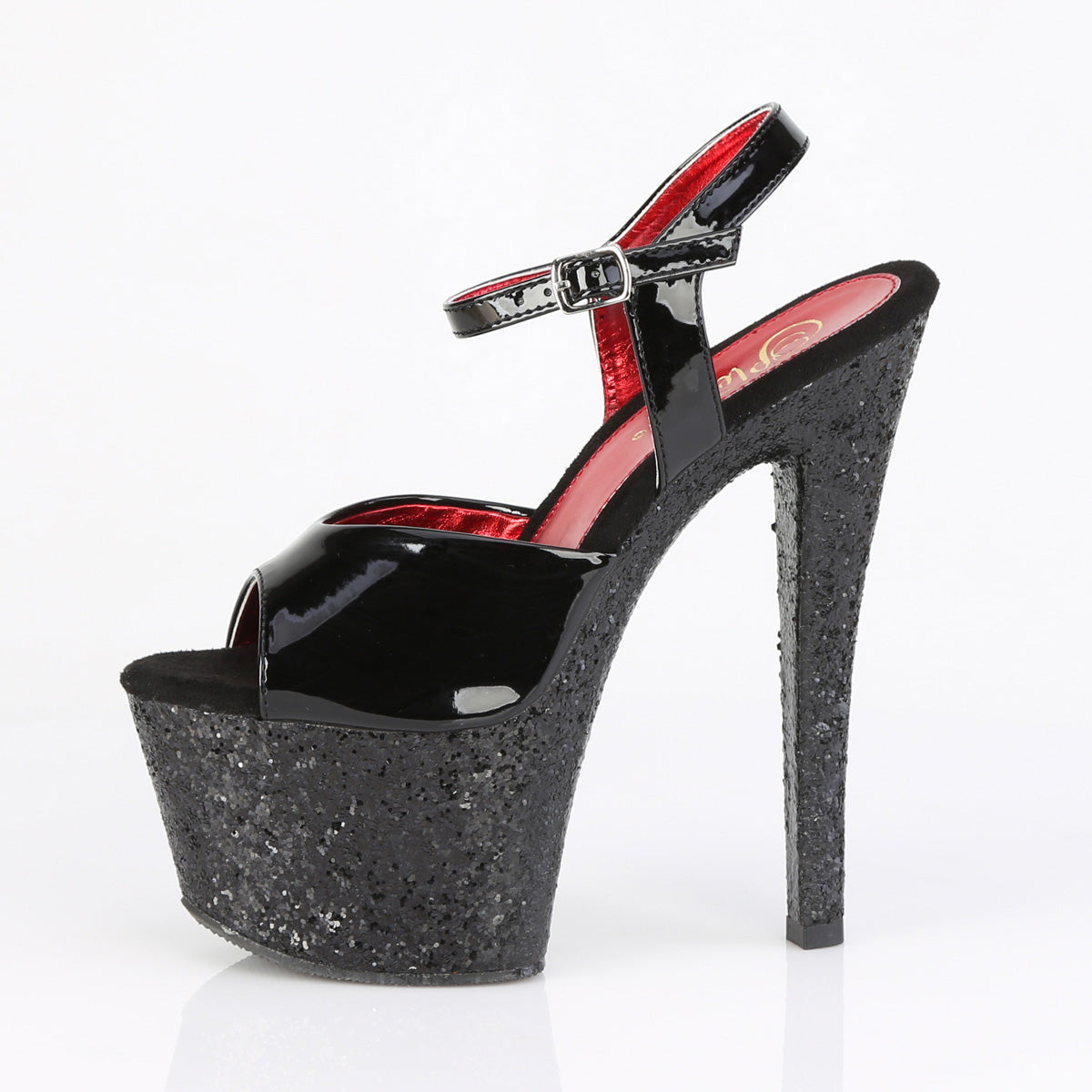 SKY-309 **7" Heel, 2 3/4" PF Two Tone Ankle Strap Sandal