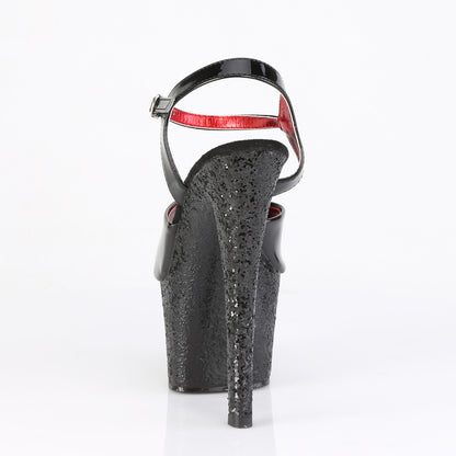 SKY-309 **7" Heel, 2 3/4" PF Two Tone Ankle Strap Sandal