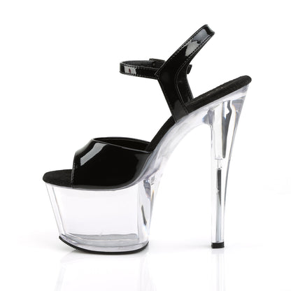 SKY-309 **7" Heel, 2 3/4" PF Two Tone Ankle Strap Sandal