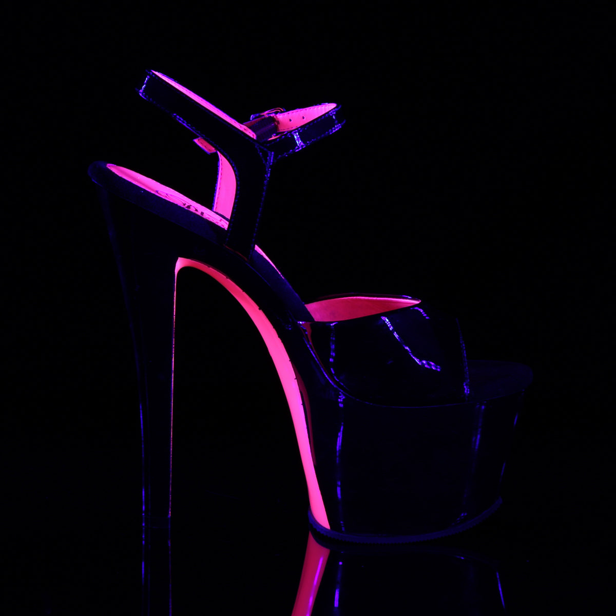 SKY-309TT *7" Heel, 2 3/4" PF Two Tone Ankle Strap Sandal