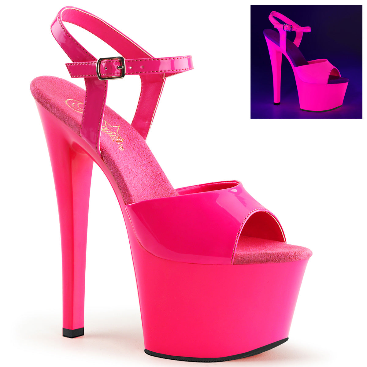 SKY-309UV 7" Heel 2 3/4" PF Ankle Strap Sandal