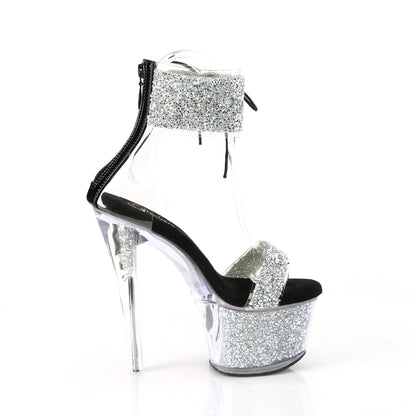 SKY-327RSI 7" Heel, 2 3/4" PF Ankle Cuff Sandal w/RS, Back Zip