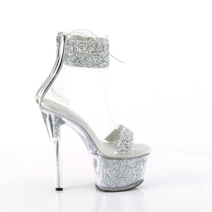 SKY-327RSI *7" Heel, 2 3/4" PF Ankle Cuff Sandal w/RS, Back Zip