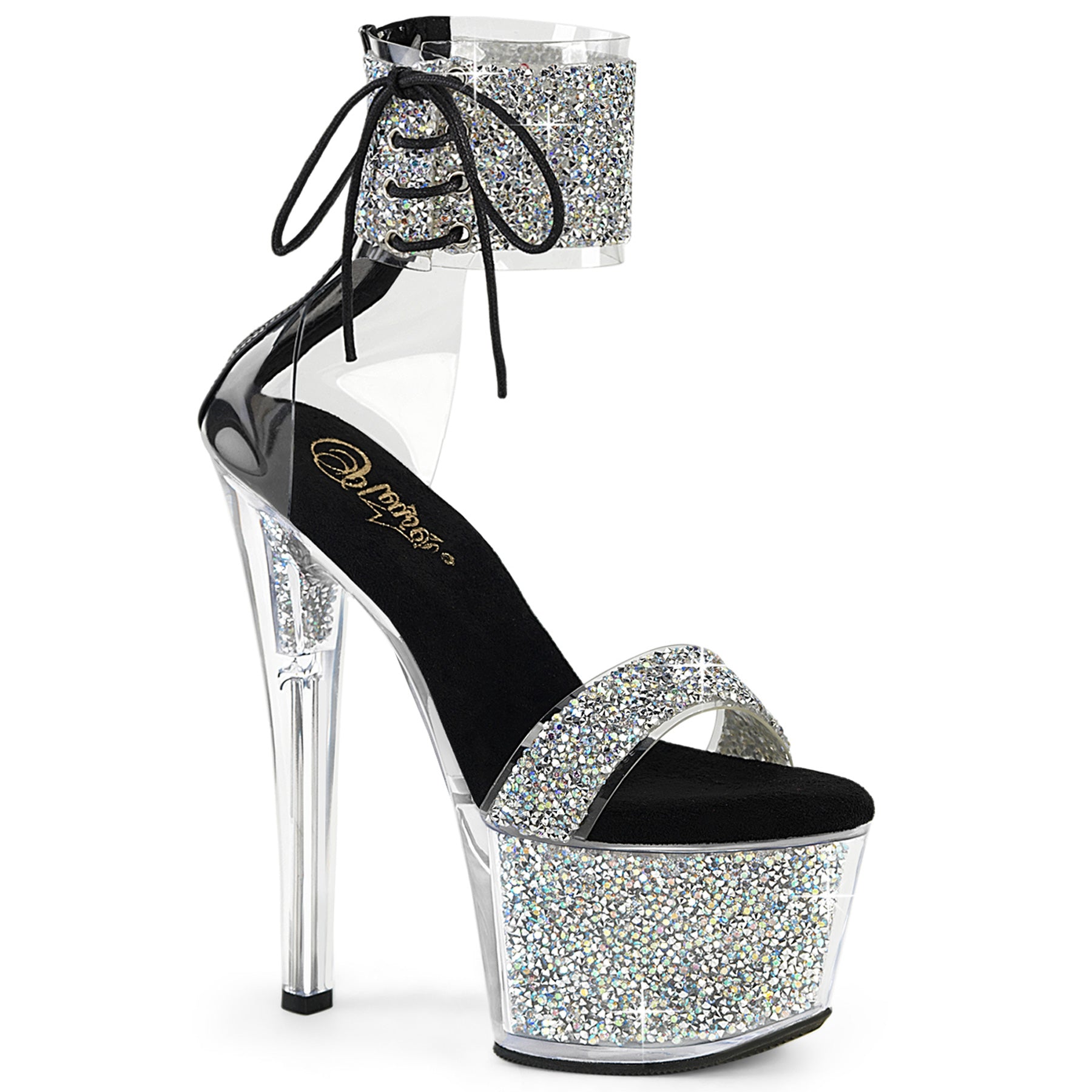 SKY-327RSI 7" Heel, 2 3/4" PF Ankle Cuff Sandal w/RS, Back Zip