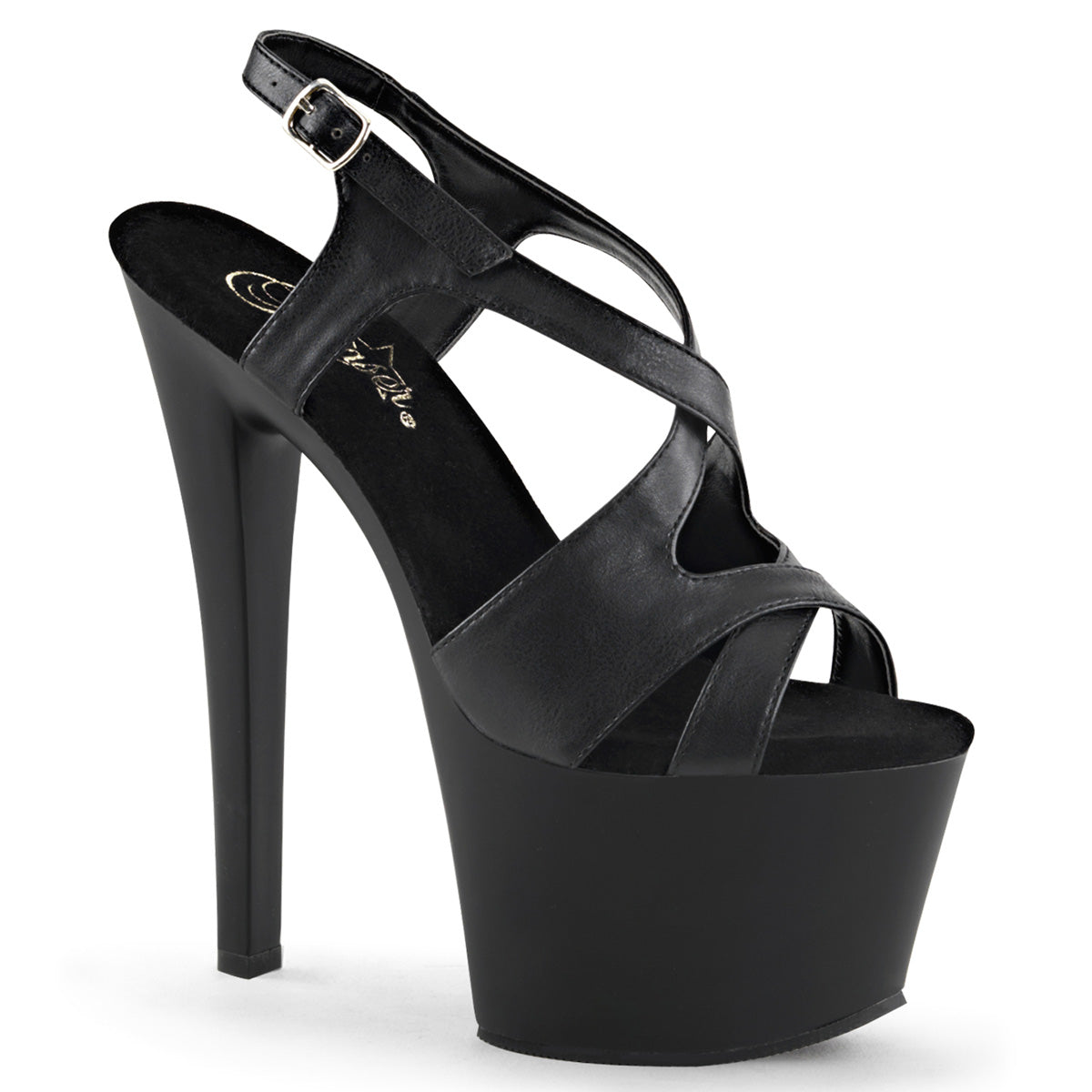 SKY-330 *7" Heel, 2 3/4" PF Criss-Cross Sling Back Sandal