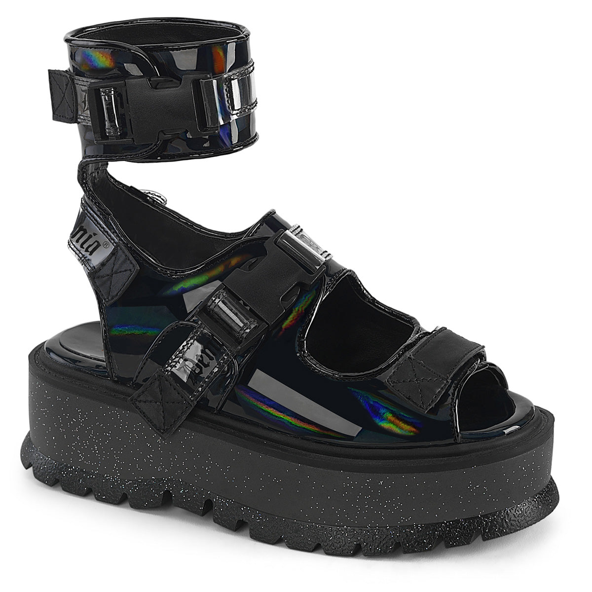 SLACKER-15B *2" Platform Ankle Cuff Sandal