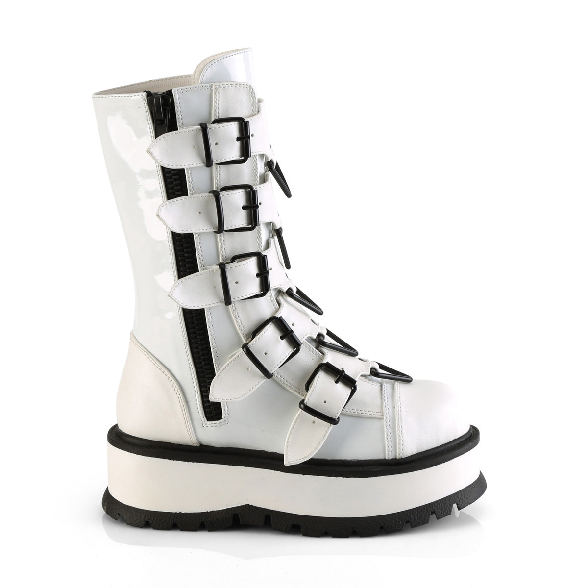 SLACKER-160 **2" PF Mid-Calf Boot w/ 5 Buckle Straps, Outside Zip