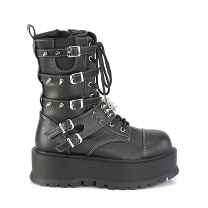 SLACKER-165 2" PF Lace-Up Mid-Calf Boot, Side Zip