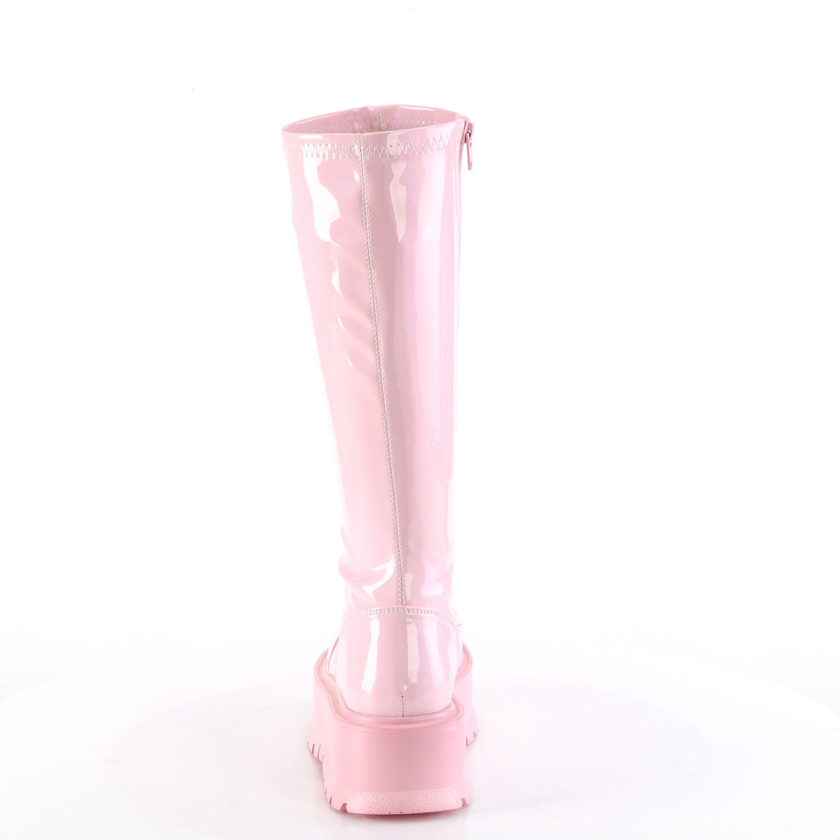 SLACKER-200 *2" PF STR Knee High Boot, 1/2 Side Zip