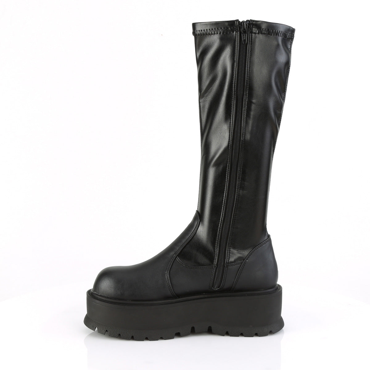 SLACKER-200 2" PF STR Knee High Boot, 1/2 Side Zip
