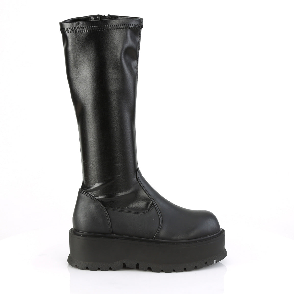 SLACKER-200 2" PF STR Knee High Boot, 1/2 Side Zip