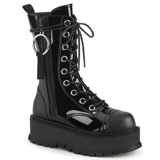SLACKER-220 2" PF Lace-Up Mid-Calf Boot, Outside Zip