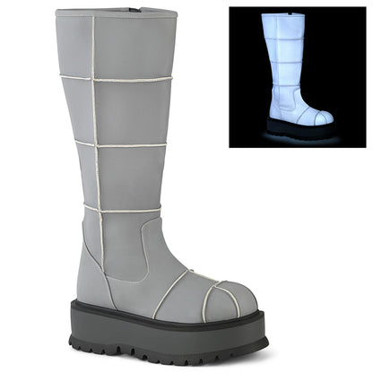 SLACKER-230 *2" PF Knee High Boot, Side Zip