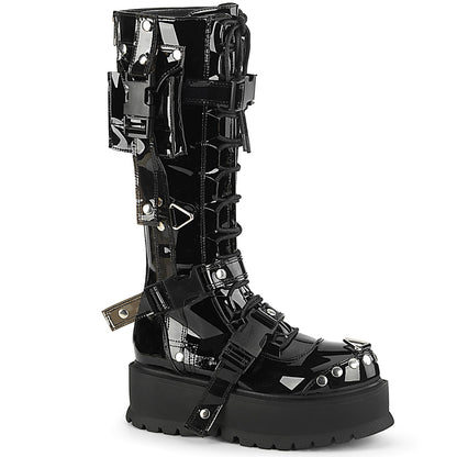 SLACKER-260 2" PF Lace-Up Knee High Boot, Back Metal Zip