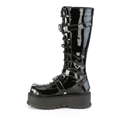 SLACKER-260 2" PF Lace-Up Knee High Boot, Back Metal Zip