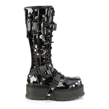 SLACKER-260 2" PF Lace-Up Knee High Boot, Back Metal Zip