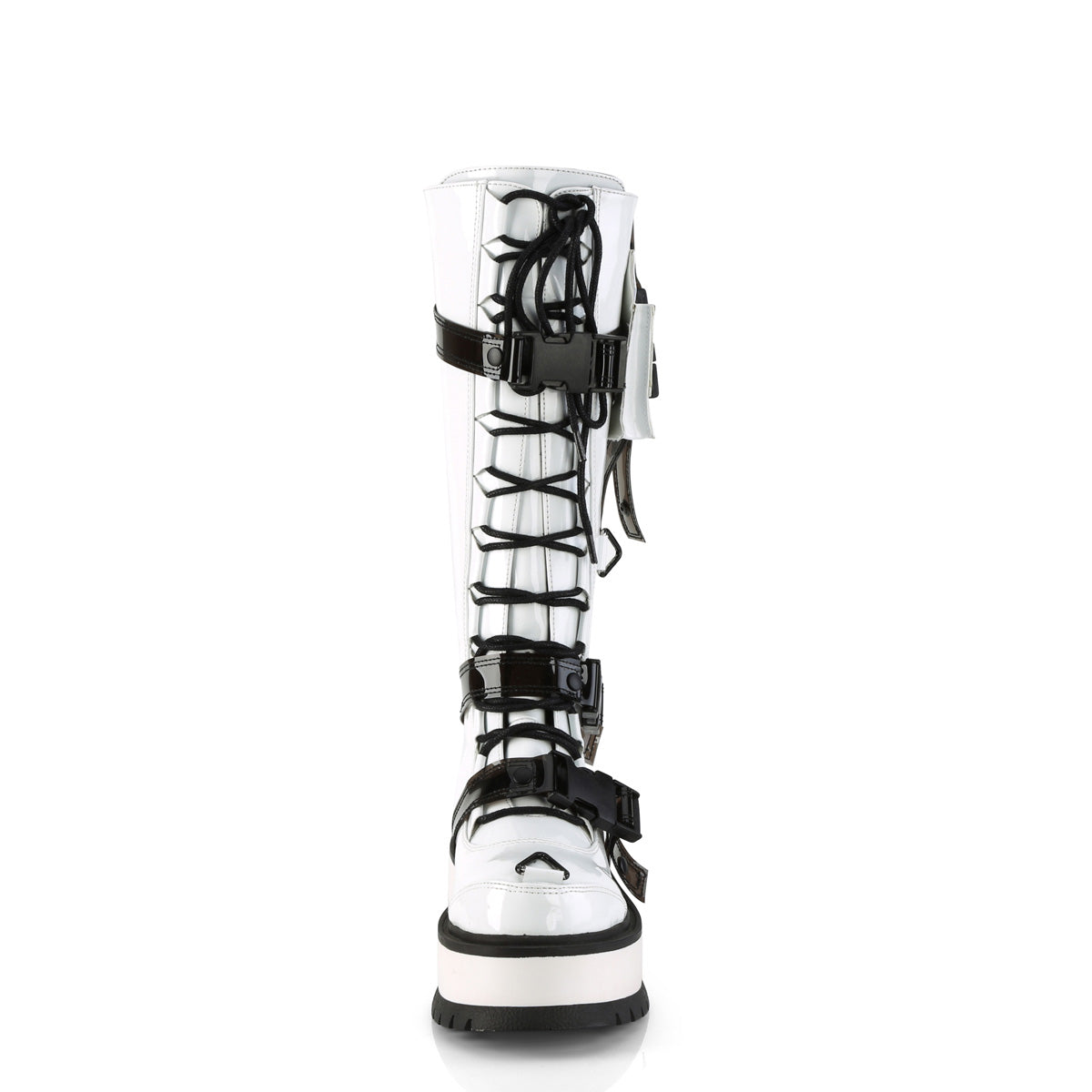 SLACKER-260 2" PF Lace-Up Knee High Boot, Back Metal Zip