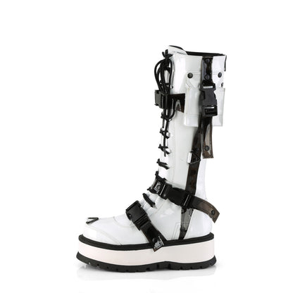 SLACKER-260 2" PF Lace-Up Knee High Boot, Back Metal Zip