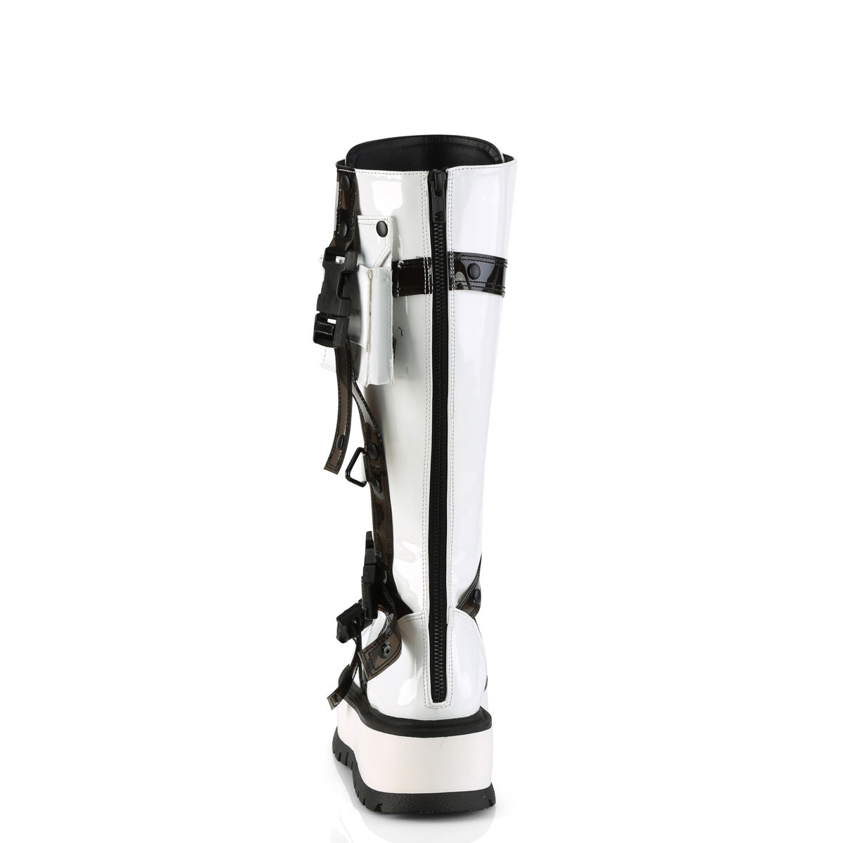 SLACKER-260 2" PF Lace-Up Knee High Boot, Back Metal Zip