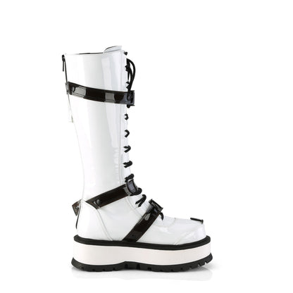 SLACKER-260 *2" PF Lace-Up Knee High Boot, Back Metal Zip