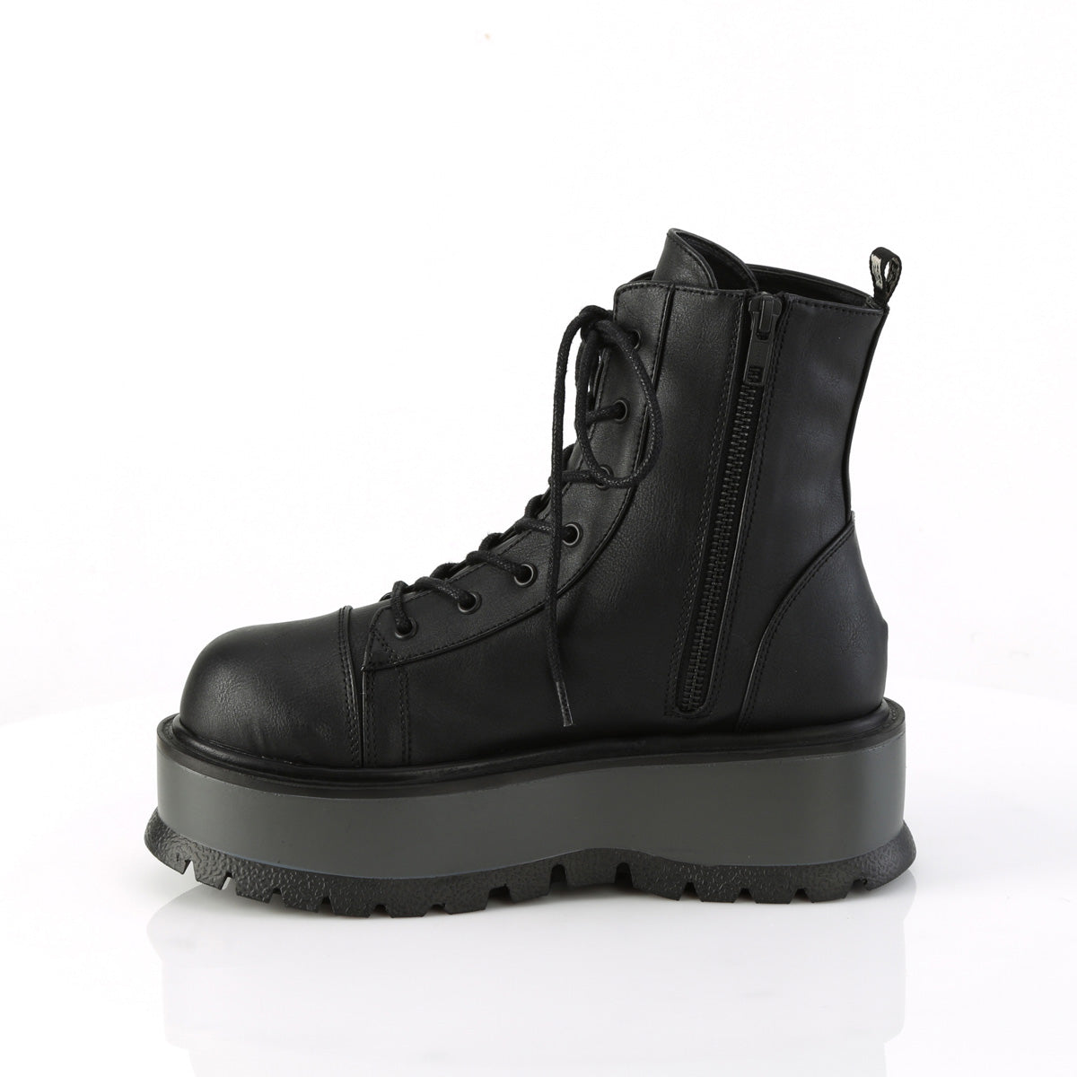 SLACKER-55 2" PF Lace-Up Ankle Boot, Side Zip