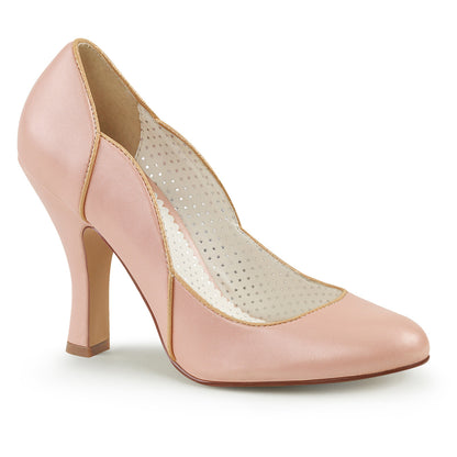 SMITTEN-04 *4" Heel Pump W/ Wavy Gold Trim Topline