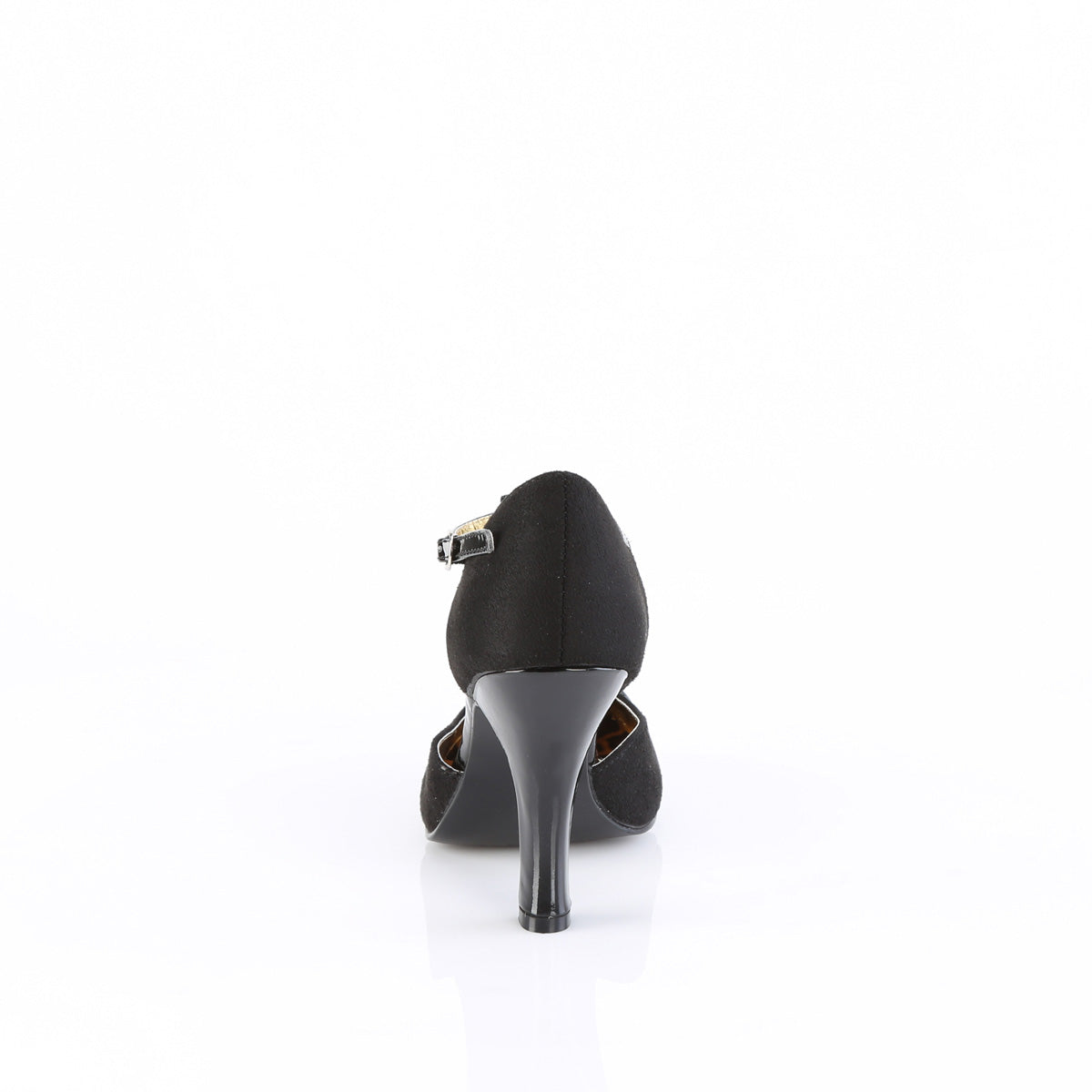 SMITTEN-10 4" Heel T-Strap D'orsay Pump W/ Mini Bow Accent